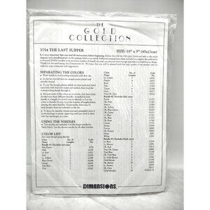 DIMENSIONS GOLD COLLECTION Counted Cross Stitch Kit THE LAST SUPPER 18"x9" 3754